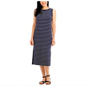 Hilary Radley Ladies' Midi Dress, Blue (size : XS, S, M, L, XL, XXL, 2X, 3X)